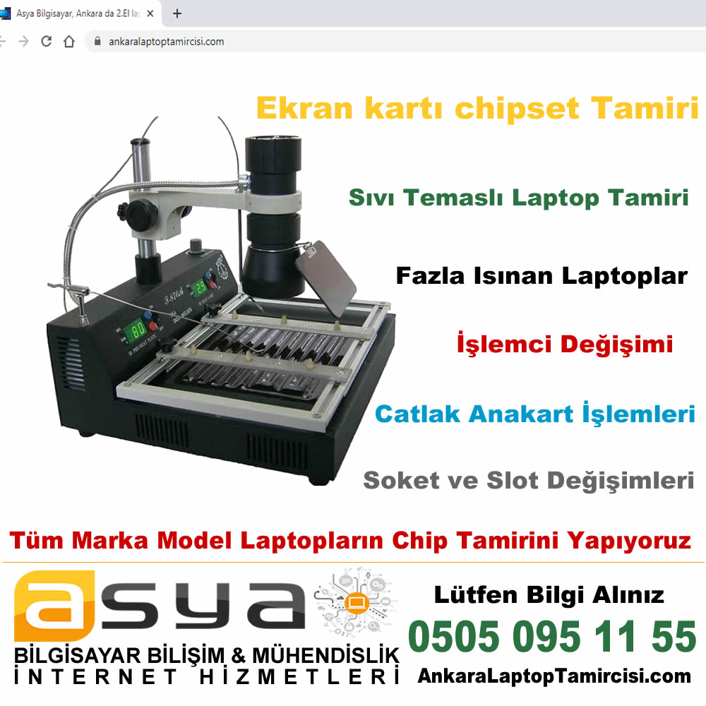 Ankara Laptop Chip Tamiri - Sıvı Temaslı Laptop Tamiri